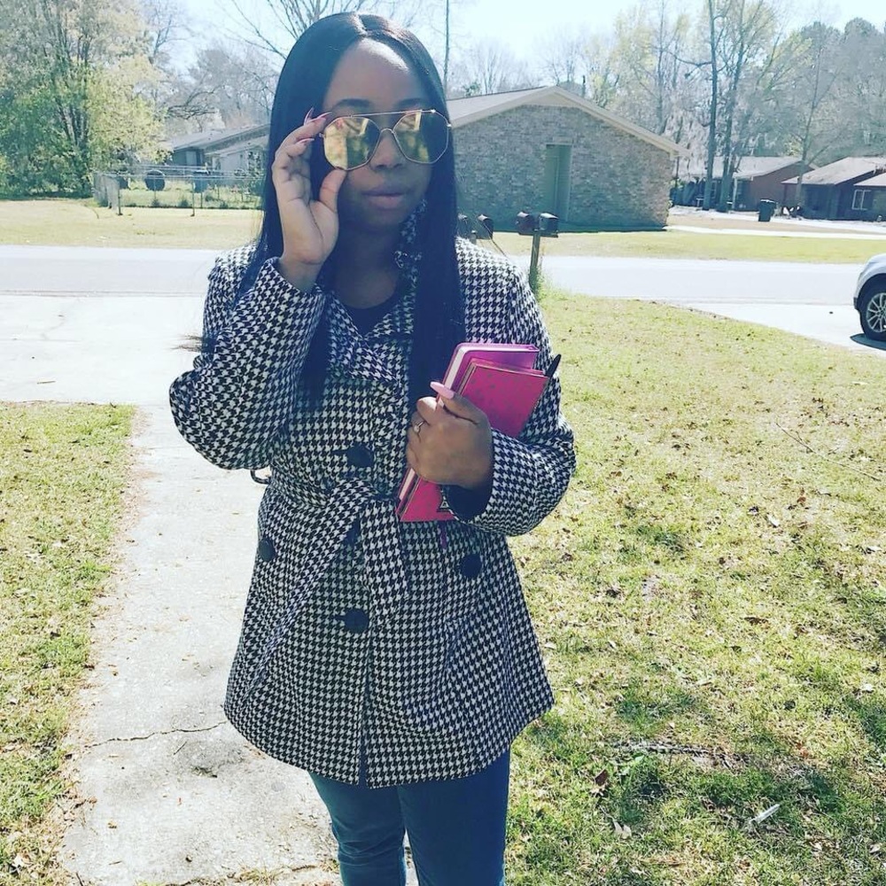 Black & White Ruffle Houndstooth Jacket